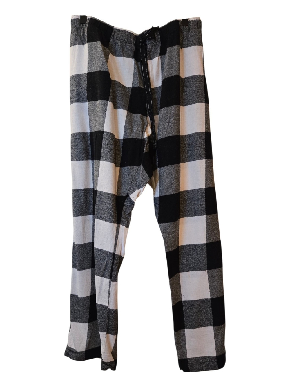 Old Navy Black & White Buffalo Plaid Flannel Pajama Pants, Size XXL